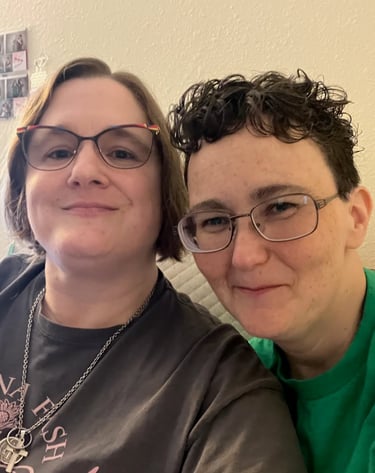 Andie and Aspen Community Cuddles. Photo by either Andie or Aspen