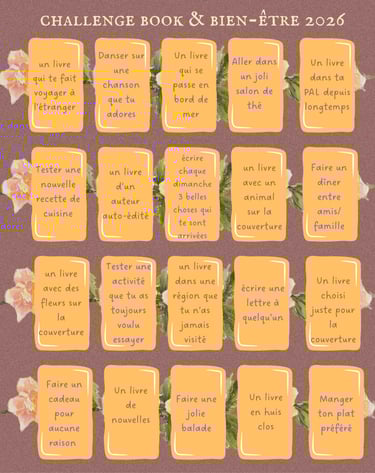 challenge littéraire book & bien-être