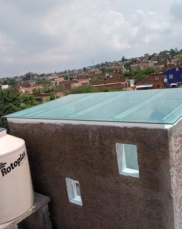 Domo instalado en torre de departamentos con sellado especial