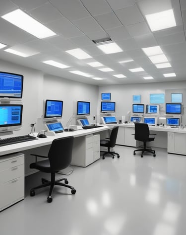 Set of assorted cleaning brushes and sponges with vibrant colors on a white surface