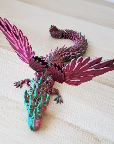 Dragão articulado impresso em 3D
