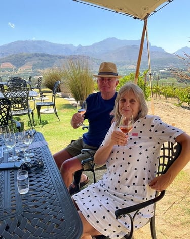 Guests on the Wine Tram in Franschhoek