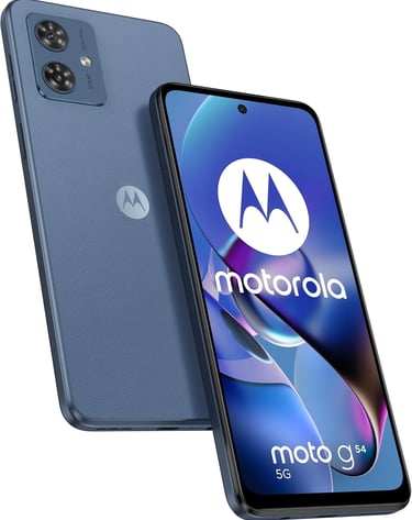 Motorola Moto G54, Pantalla 6.5" FHD+ 120Hz, procesador Octa-Core, Dual SIM, Azul
