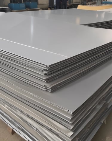 An industrial workshop showcasing sheet metal fabrication.