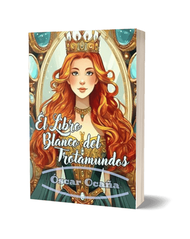 Portada en 3D del libro de cuentos 'El libro blanco del Trotamundos' de Óscar Ocaña Parrón