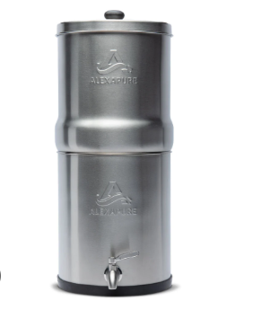 Alexapure Pro stainless steel gravity-fed water filtration system