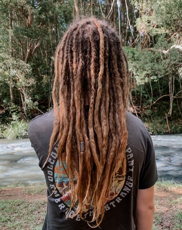 a man with dreadlocks