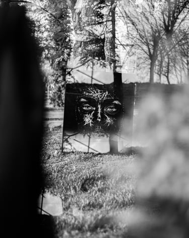 Custom Broken Glass Art