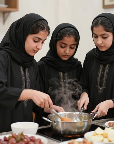 A cooking class in session at our training center.