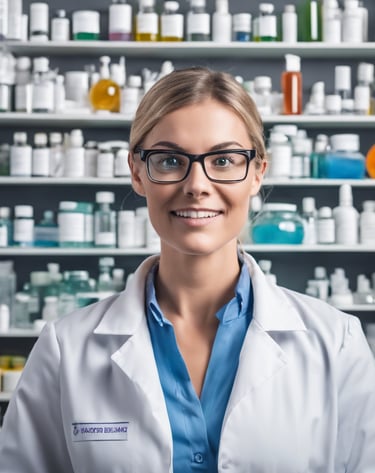 Cosmetic Chemist in the lab