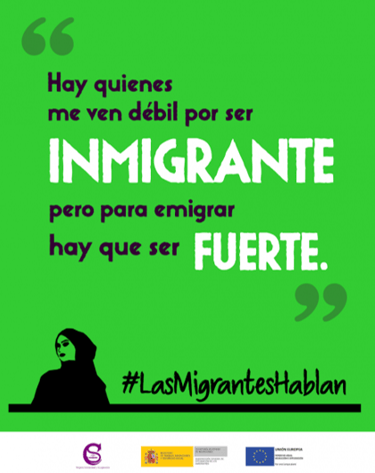 afiche con texto sobre los inmigrantes
