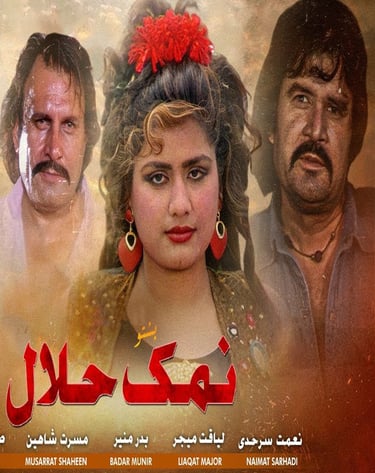Namak Halal	Pashto	15, September 1995	Baddar Muneer, Asif Khan, Saba Shaheen