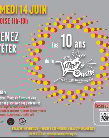 réalisation affiche 1à ans de la Bierouette 