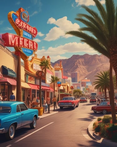 A calm beach with crystal clear water and sun loungers.