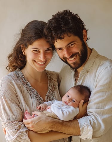 תמונת אילוסטרציה - זוג עם תינוק