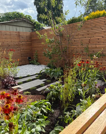 Urban family garden in South East London