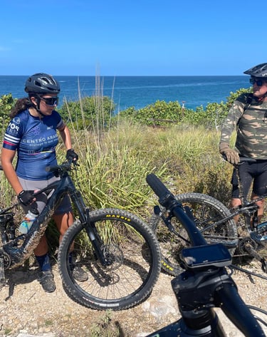 A woman on a dirt road