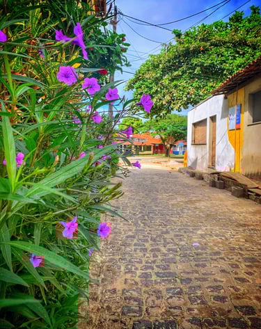 lha de Boipeba, Velha Boipeba, ruas Refúgio do Sagrado. Eventos e hospedagem