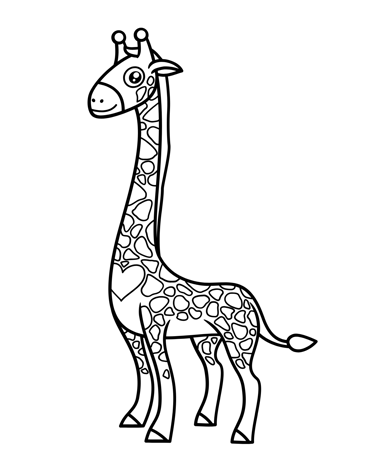 coloriage girafe
