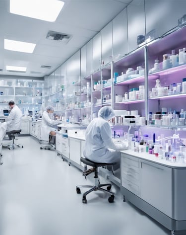 Cosmetic chemist formulating