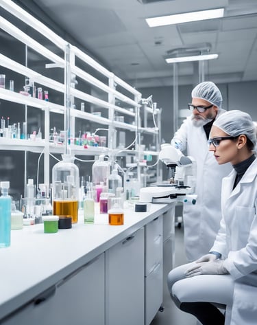 Cosmetic Chemist in the lab