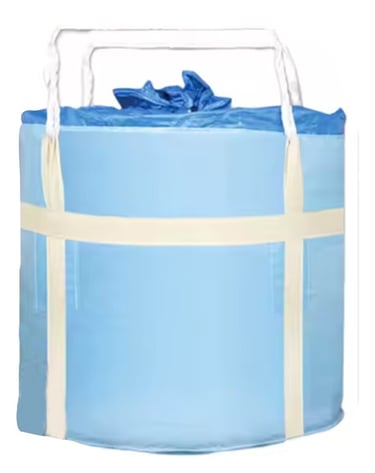 Large capacity woven container bag for minerals