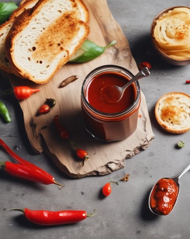 A bustling outdoor market stall displays a wide variety of vibrant antipasti and food items, including olives, cheeses, and spreads. The setup includes wooden bowls and serving utensils. People in the background are casually browsing and walking, creating a lively and inviting atmosphere.