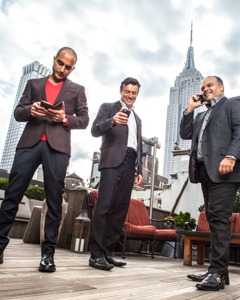 Group shot of three executive in the communication industry