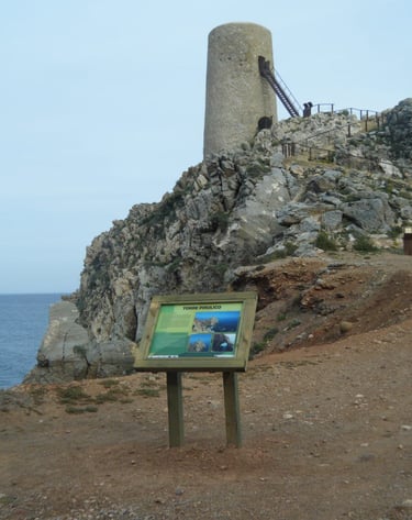 Faro turistico de la costa de Mojacar