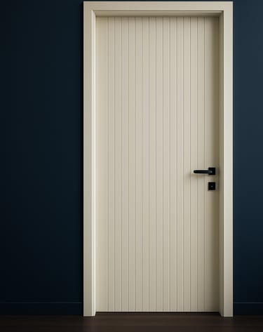a door with a door handle and a door handle