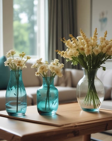 Close-up of textured wall art featuring natural tones and organic shapes.