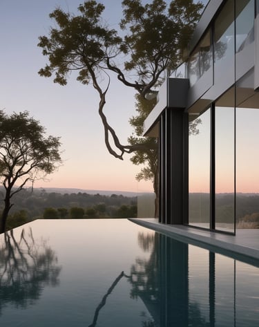 Construction team assembling a prefabricated house frame on site with clear blue sky.