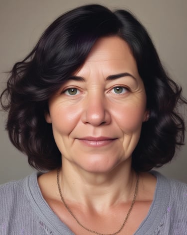 Photograph of a woman in her fifties.