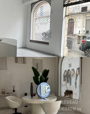 Rénovation salon de coiffure Haute-Savoie