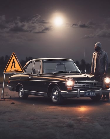 Emergency safety kit from AfriJump neatly arranged inside a car trunk.