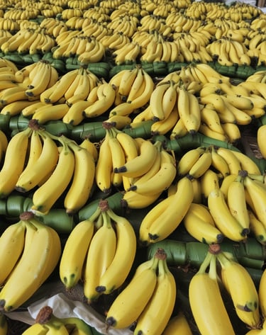 Bags of premium basmati rice neatly arranged in warehouse.