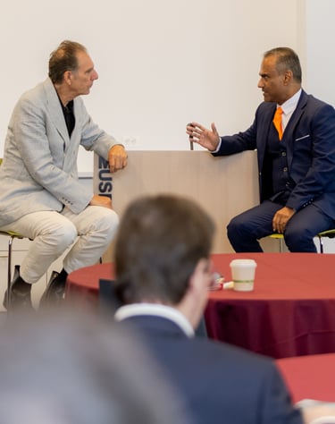 Nadeem Azhar and Michael Richards