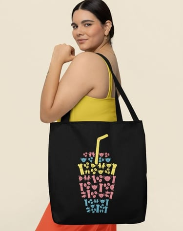 Coffee Scrub Rubber Gloves Tote Bag