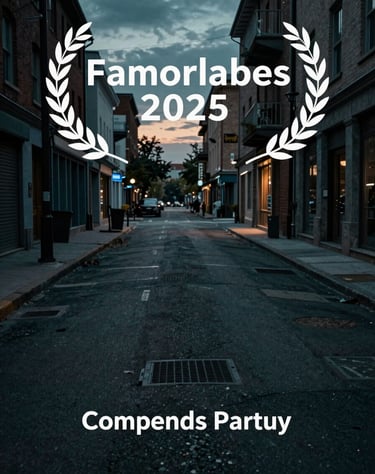 An urban street scene at dusk with gritty textures and deep midnight teal color grading, cinematic perspective.