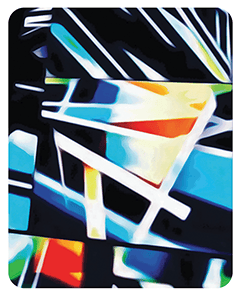Pop art of anime armored warrior.