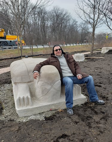 Frank con Tortuga Monumental Potowatomy