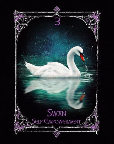 Swan spirit animal card from the animal spirit oracle 