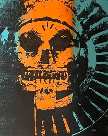 Day of the dead selfie - screen print