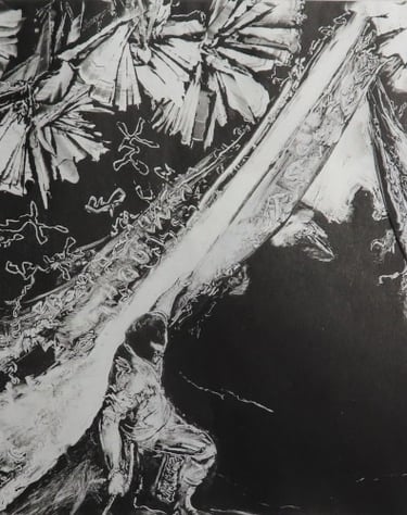 Monotype collage: Tentoretto