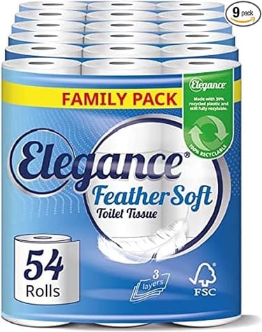 a pack of toilet paper rolls with a family's choice of toilet paper towels