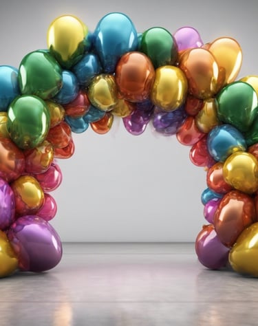 assorted colored balloons mid airs