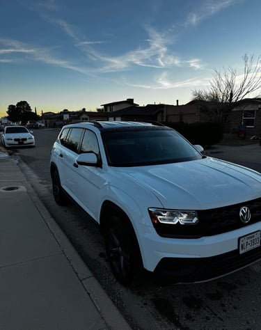 VW paint correction and scratch repair. headlight and taillight tint. vw atlas