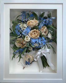 medium size side view preserved wedding bouquet