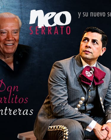 Neo Serrato, con mariachi.