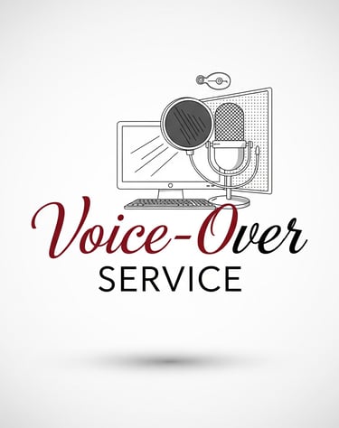 Professional voice over recording in home studio with high-quality audio equipment